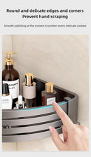 No Drill Bathroom Corner Shelf Wall Mounted Shower Corner Shelves with Hook Towel Bar Space Aluminum Bathroom Organizer Rack