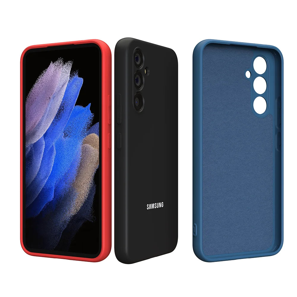 Funda de silicona líquida para Samsung Galaxy A55, A35, A25, A15, A05S, A04S, A54, A34, A24, A14, A23, carcasa protectora