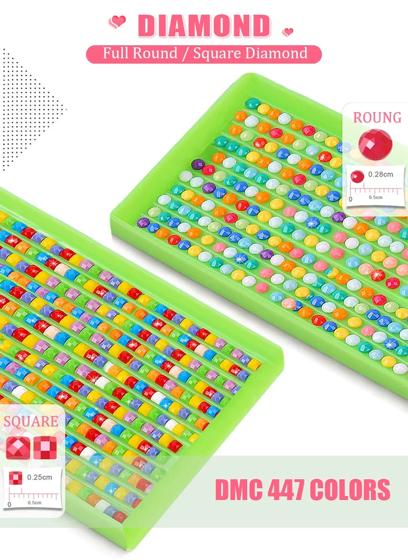 5D Diamond Painting Kits for Adults Full Round Diamond Art Butterfly is Very Suitable for Beginner and Gifts for Wall Home Decor