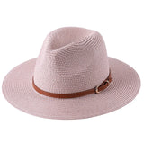 56-58-59-60CM New Natural Panama Soft Shaped Straw Hat Summer Women's/Men's Wide Brim Beach Sun Cap UV Protection Fedora Hat