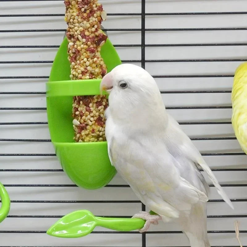 1Pc Bird Cuttlebone Holder Bird Cage Feeding Holder Vegetable Fruits Cuttlebone Holder for Parrot Parakeet Bird Feeder