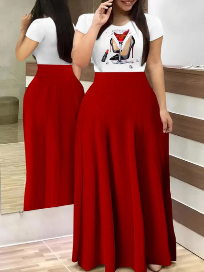 AliExpress-Vestido feminino de manga curta, vestido casual estampado em patchwork, europeu e americano, plus size, além das fronteiras, verão, novo, 2024