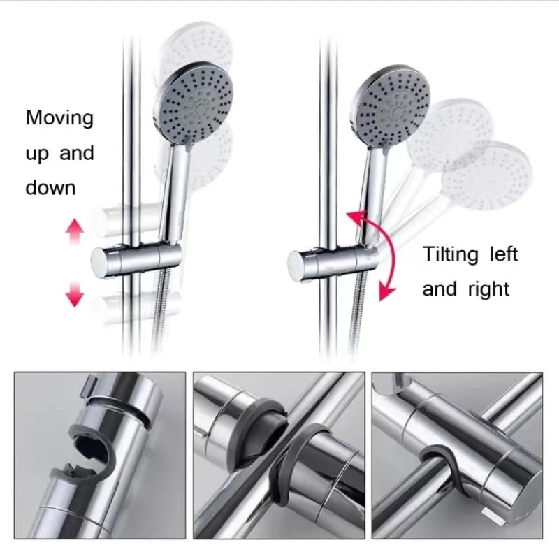 Soporte universal para cabezal de ducha, soporte ajustable para riel de ducha, accesorios de baño, soporte de ducha de mano de repuesto para barra deslizante.