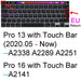 EU 13 16 Touch Bar