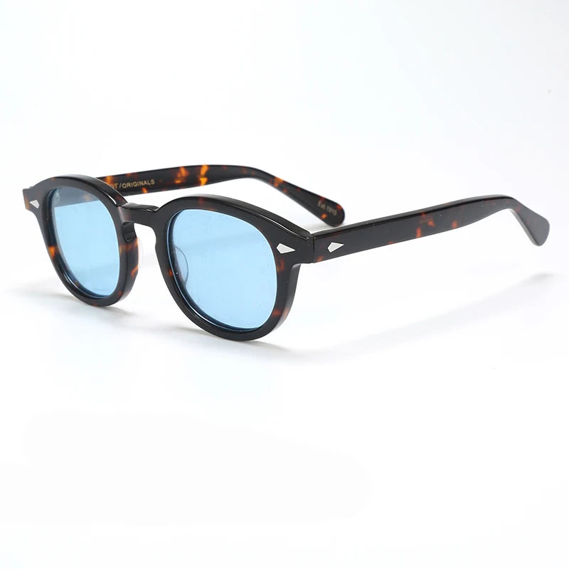 Polarized Sunglasses for Men and Women, UV400 Johnny Depp Lemtosh Style, Retro Acetate Frame, Eyeglasses Eyewear for Men