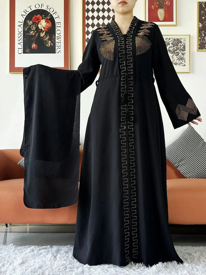 Vestido elegante de gasa para mujer, abaya abierta con cremallera, ropa musulmana, cárdigan islámico, abaya, nuevo