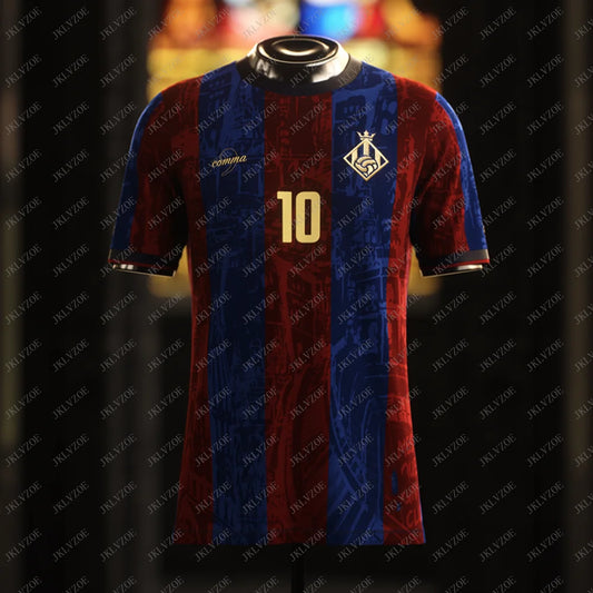 10 Barcelona Football Soccer Jersey Home Men Kids Adult Male Top Train Team T-Shirt Train Boys Tee Children Clothes Fans 2024/25