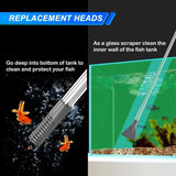 Fish Tank Siphon Vacuum Gravel Large Water exchanger Aquarium Sand Cleaning and Water Changing Cleaning Kit with Extension Tube