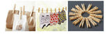 20 pinzas de bambú natural para ropa, pinzas para fotos, pinzas de madera para manualidades, bodas y fiestas, envío directo