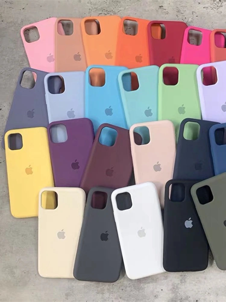 Official Original Silicone Phone Case For iPhone 16 13 15 14 12 Pro Apple Case for iPhone 16 Plus 13 14 11 12 15  Pro Max cover