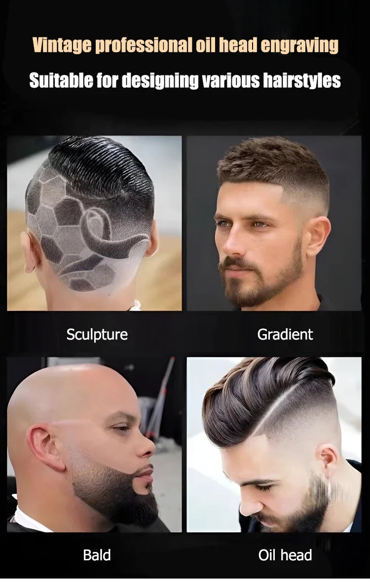 Electric Hair Cutting Machine Vintage T9 Clipper Hair Rechargeable Man Shaver Trimmer For Men's Barber Professional Hair Trimmer