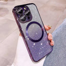 Glitter Plating Magnetic Ring Phone Case For Xiaomi Mi 14 15 Ultra 13 12 11 10T Lite 11T 12T 13T 14T Pro 11i 11X 12X Soft Cover