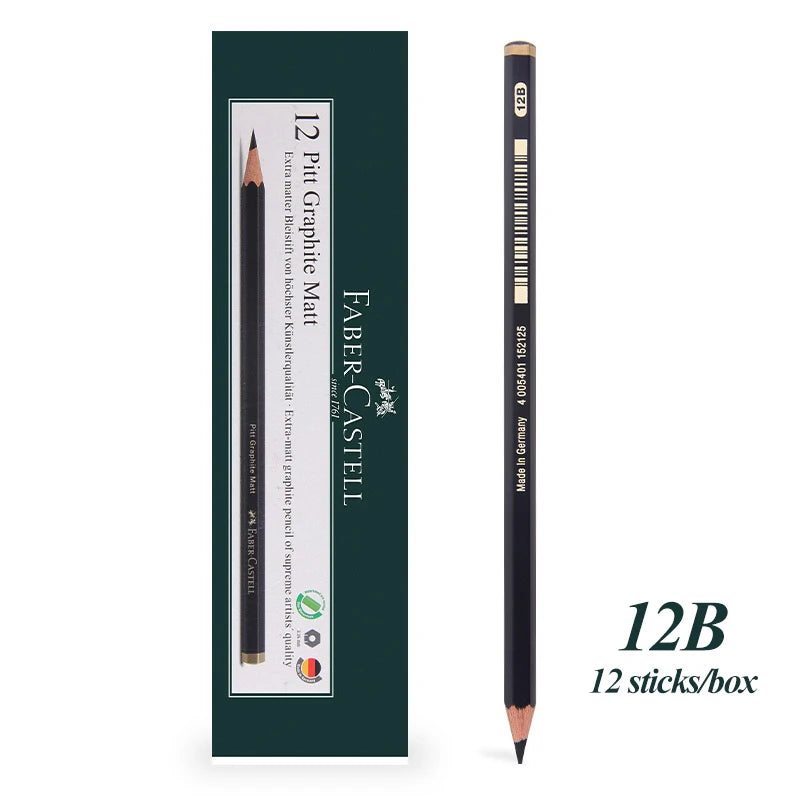 Faber-Castell 8/12pcs Set Matte Sketch Pencil Art Graphite For Sketch Black Lead Writing Drawing Graphite Pencils Supplies
