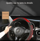 Three-dimensional Honeycomb Steering Wheel Cover  Durable Leather Cover with Anti-slip Linning Universal 14.5-15in