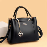 2024 Luxury Women Designer 3 Layers Shoulder Crossbody Bag Ladies Large Capacity Leather Handbags Shopper Brand Messenger Totes