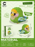 Parrot Micro Building Blocks Bird Cockatiel Budgerigar DIY Assembled Pigeon Macaw 3D Model Mini Brick Figures Toys For Kids
