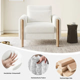 Modern armchair with thick cushions and a soft seat, suitable for reclining in the living room, office, or bedroom.