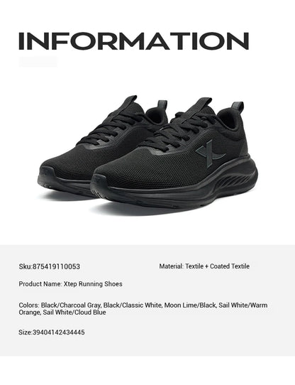 Xtep Running Shoes For Men 2025 Summer Breathable Mesh Shoes Soft-soled Shock Absorbing Lightweight Sports Shoes 875419110053
