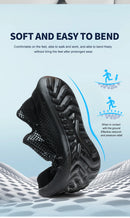 Breathable Men Work Shoes Summer Safety Shoes Lightweight Protective Sneakers Safety Steel Toe Shoes Men Puncture-Proof boots