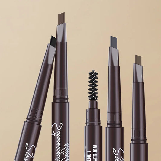 Waterproof Double-Headed Eyebrow Cosmetics Pencil 5 Colors Natural Long-Lasting Makeup Tattoo Paint for Eyebrows
