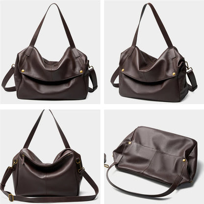 Bolsos de hombro grandes Toptrends 100% piel auténtica de vaca para mujer, bolsos cruzados de diseñador de lujo para oficina (2025)