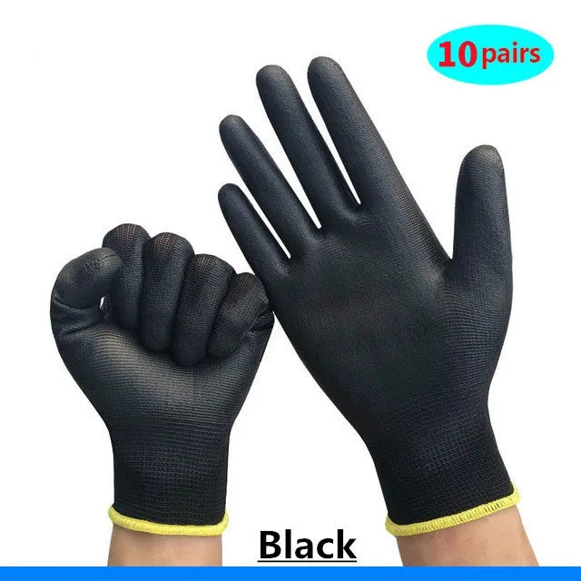 12-36 pairs of nitrile safety coated work gloves, PU gloves and palm coated mechanical work gloves, obtained CE EN388