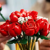 Creative 8 bouquets of eternal flowers, roses, orchids, succulents, building blocks, bonsai toys, gifts for girls and children