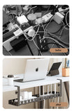 Under Table Storage Rack No-Drill Metal Cable Management Tray Home Office Desk Wire Organizer Retractable Power Strip Storage
