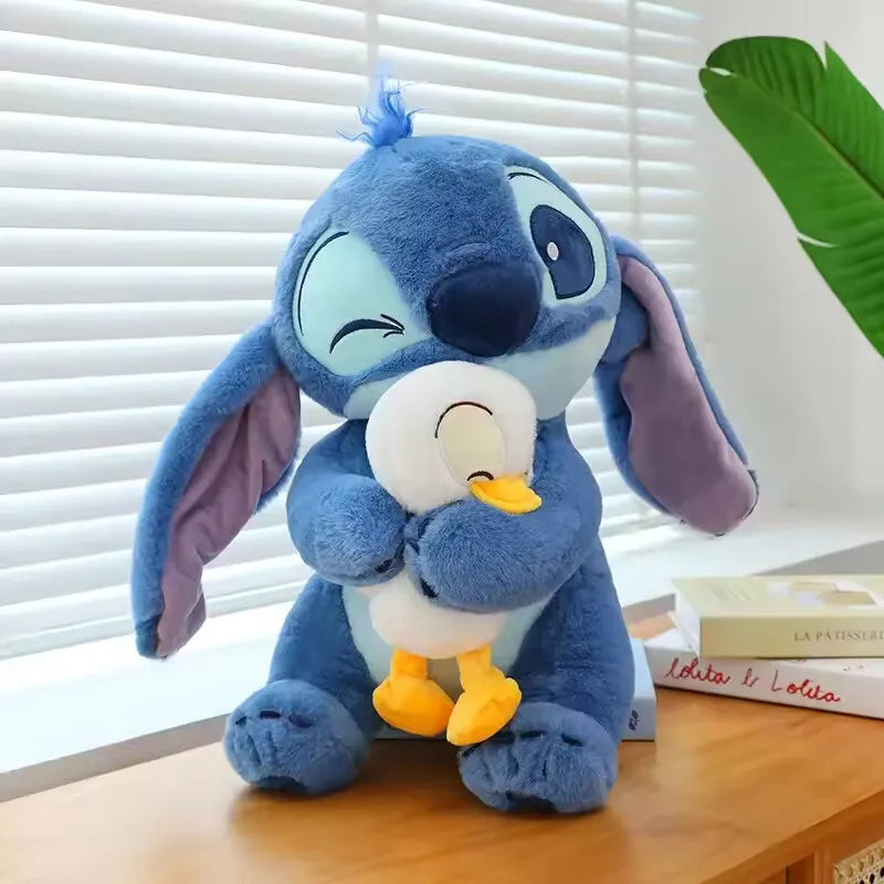 Muñeco de peluche Disney Stitch de 20 cm, Lilo y Stitch, bonito pato de peluche, regalo de cumpleaños para niños, juguetes kawaii.
