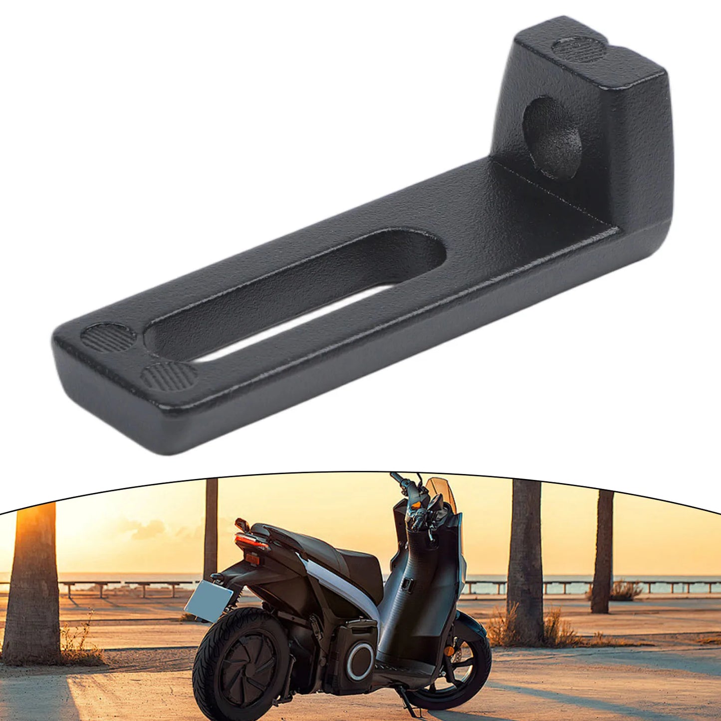 Slidable Adjustable Motorcycle Fog Lamp Bracket Black Alloy for Handlebar and Off Road Vehicle Auxiliary Light Installation