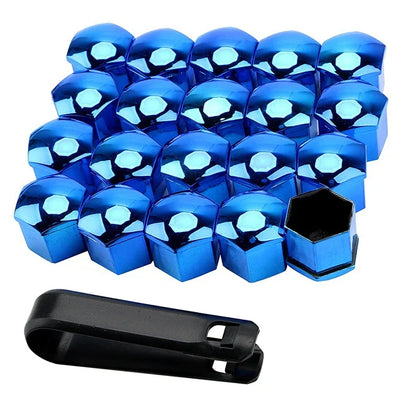 20 Pcs Car Wheel Nut Caps 17mm/19mm/21mm Auto Hub Screw Cover Black Plastic Anti Dust Car Wheel Nut Bolt Covers Tire Accessories