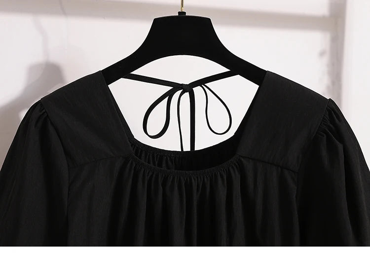 Plus Size Shirts & Blouses Women Summer 2025 New Arrival Korean Fashion Tops Short Puff Sleeve Loose Sweet Blouse Woman L-4XL