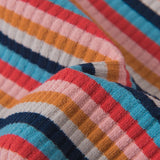 3 unids/set de bragas de algodón a media cadera para mujer, ropa interior femenina de cintura baja, lencería Sexy colorida a rayas de arco iris, bragas lindas para niñas NK606