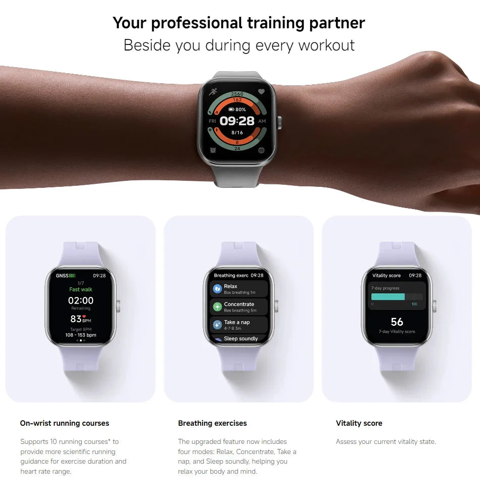 Global Version Xiaomi Redmi Watch 5 2.07 "60Hz AMOLED Screen Built-in GNSS Bluetooth Call 150 + Sports Modes 24 Days Battery Life