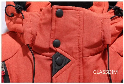 New Winter Men Hooded Casual  Puffer Jackets White Duck Down Coats High Quality Male Outdoor Windproof Warm Winter Parkas Size 5