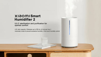 XIAOMI MIJIA Smart Antibacterial Humidifier 2 For Home 4.5L UVC 99.9% Sterilization Air Humidifier Aroma Essential Oils Diffuser