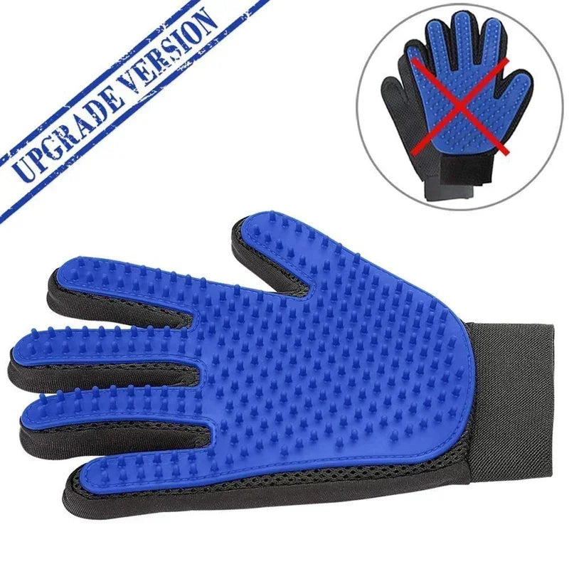 Guantes de silicona para el cuidado de mascotas, cepillo y peine para gatos, guantes para bañar a perros, limpieza, eliminación del pelo para perros, suministros para uso animal.