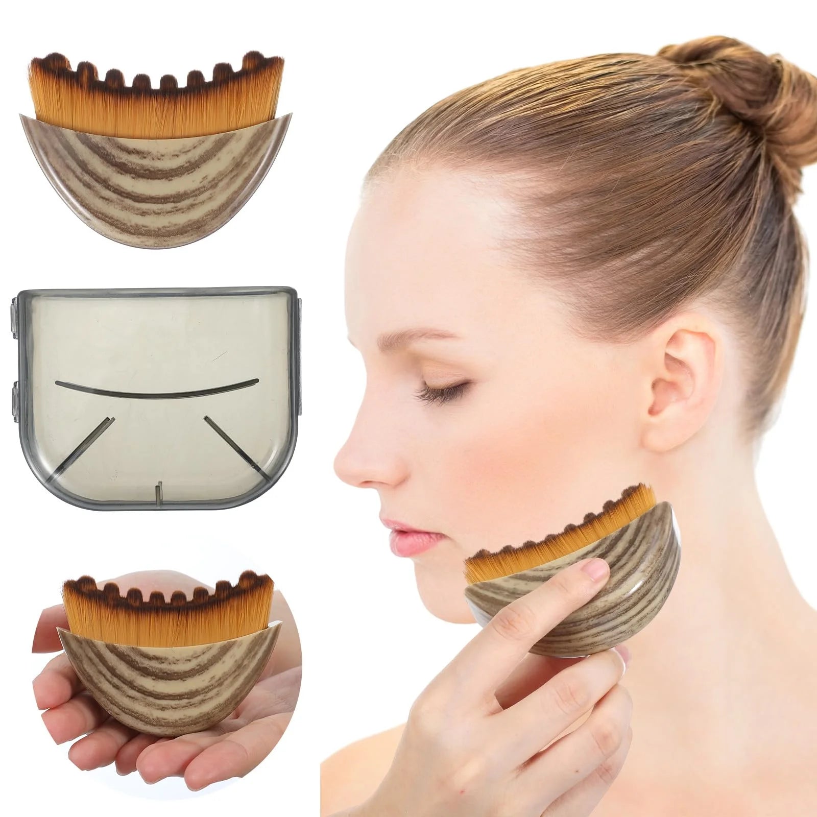 Lymphatic Drainage Brush for Face & Body, Gua Sha Massager Tool, Anti-Cellulite Detox Brush for Slimming & Relaxation