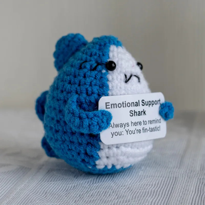 New Knitted Positive Turtle Doll Handmade Emotional Support Positive Crochet Sea Turtles Gifts for Christmas New Year Birthday