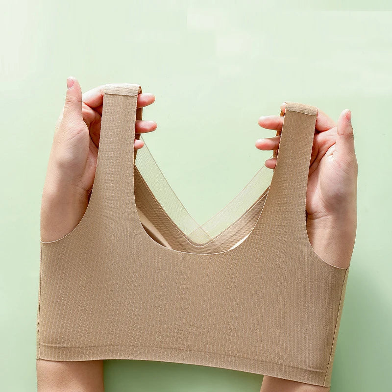 1pcs Women's Bra Breathable Gather Together No Trace Bra No Steel Ring Comfortable Large Size Underwear Vest Sport Bralette