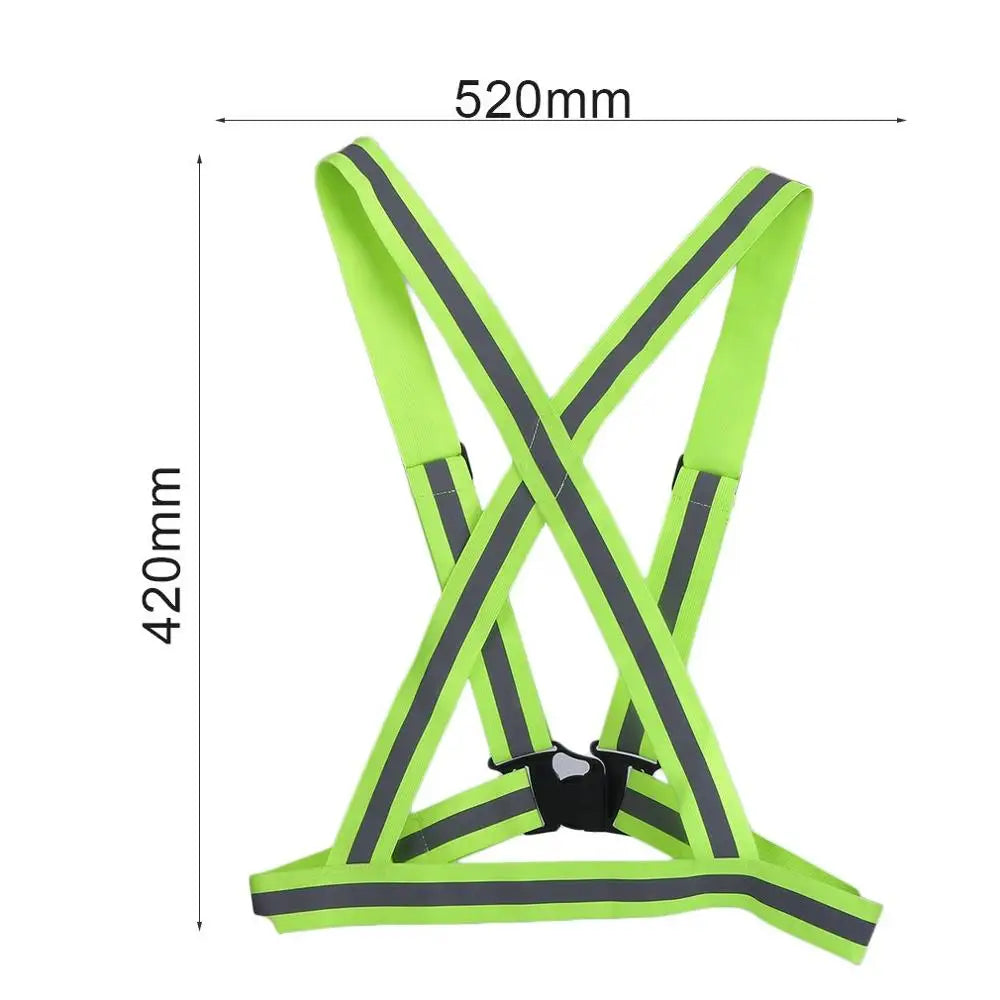 Highlight Reflective Straps Night Running Riding Clothing Vest Adjustable Safety Vest Elastic Band For Adults and Children