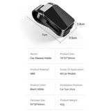 Car Sunglasses Clip Sun Visor Glasses Holder Card Ticket Holder Stable Storage Clips Eyeglasses Hanger Car Interior Accessories
