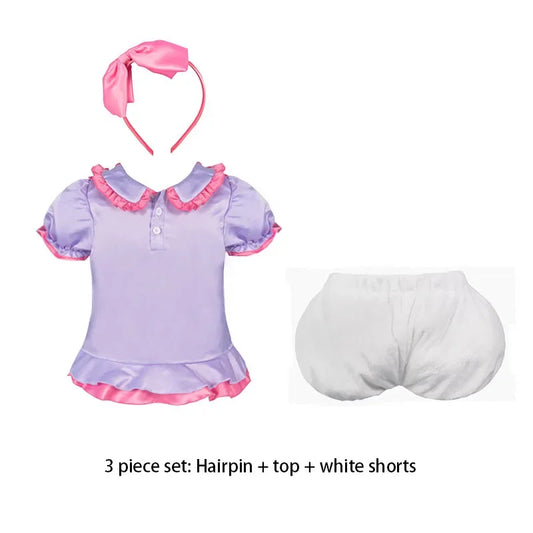 Anime Donald Duck Daisy Cosplay Costumes Boys Girls Prom Wear Kids Birthday Carnival Party Dress Up Stage Prop Cute Kids Clothes