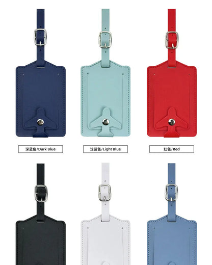 New Airplane Buckle Anti Lost Luggage Tags Thickened Flip Cover Luggage Tag Boarding Pass Suitcase Label Name ID Address Lable