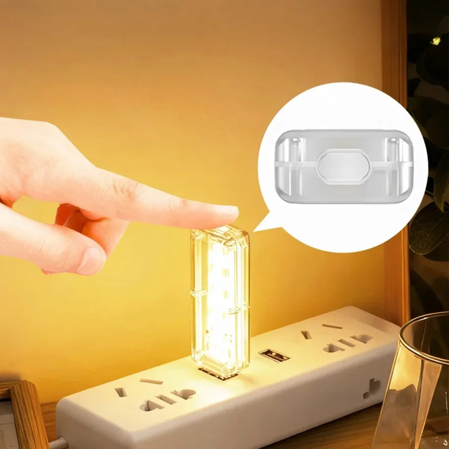 Portable Dimmable Touch Control 10LEDs USB Night Light 5V Bulb for Bedroom Study PC Laptop Mobile Power Bank Plug in Lighting