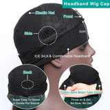 Kinky Straight Headband Wigs Remy Human Hair Wig Ready To Wear Brazilian Yaki Straight Headband Human Hair Wig for Women