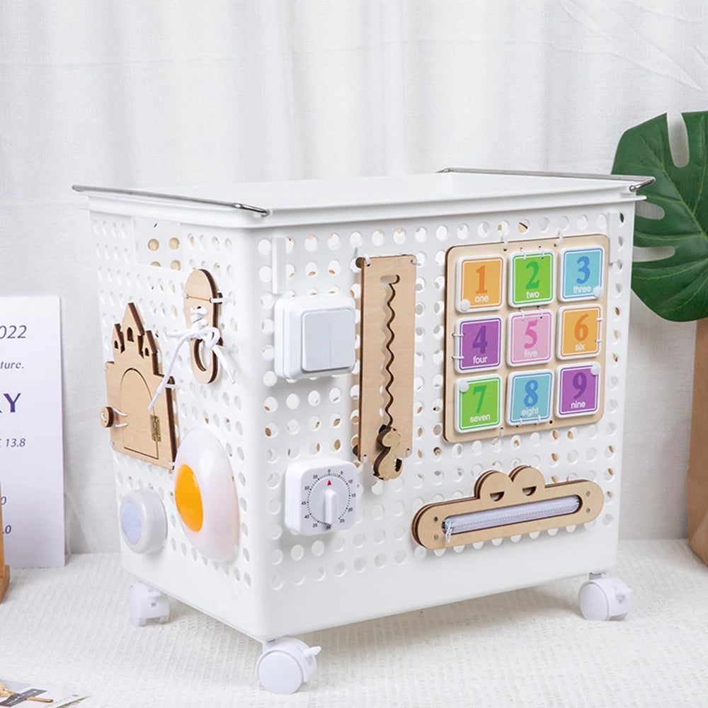 Wood Busy Board Accessories Baby DIY Montessori Toy Early Learning Wooden Toy Wooden Elements Parts for Kids Education Skill Toy