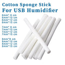 Umidificador Ultrasonic Cotonete Núcleo, Filtro de ar USB, Substituição do difusor do aroma, Esponja Vara, 6mm, 7mm, 8mm, 10 Pcs