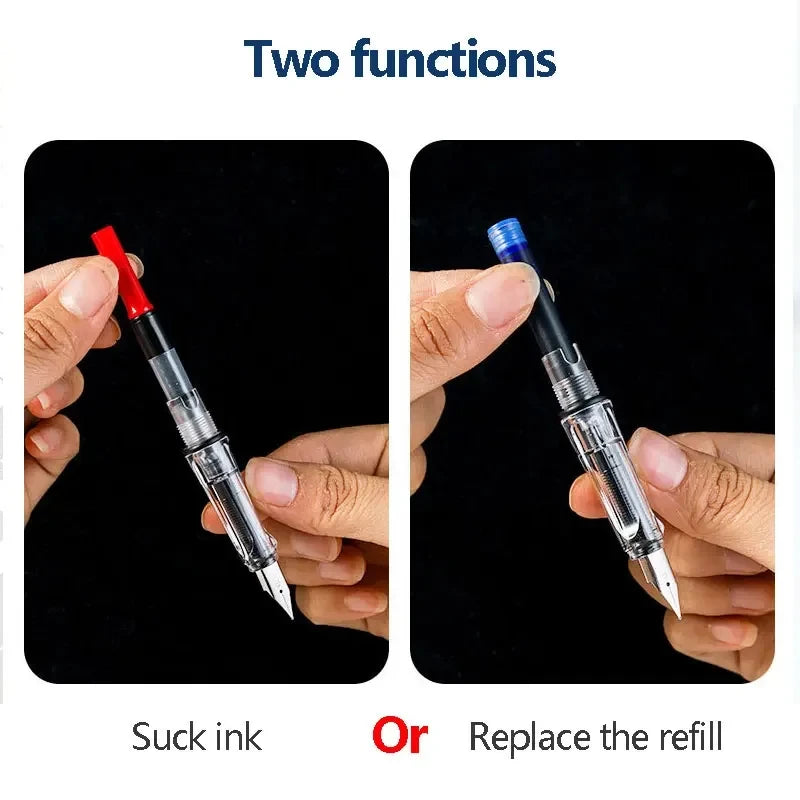 11pcs Fountain Pen Set 0.38mm Replaceable Ink For Smooth Writing, Multifunctional Office Stationery And Learning Supplies