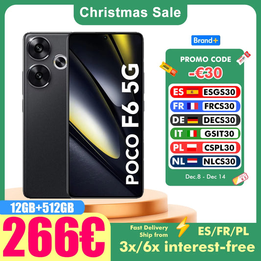 Global Version POCO F6 5G Smartphone NFC Snapdragon®8s Gen 3 120Hz 90W Turbo Charging 5000mAh Battery